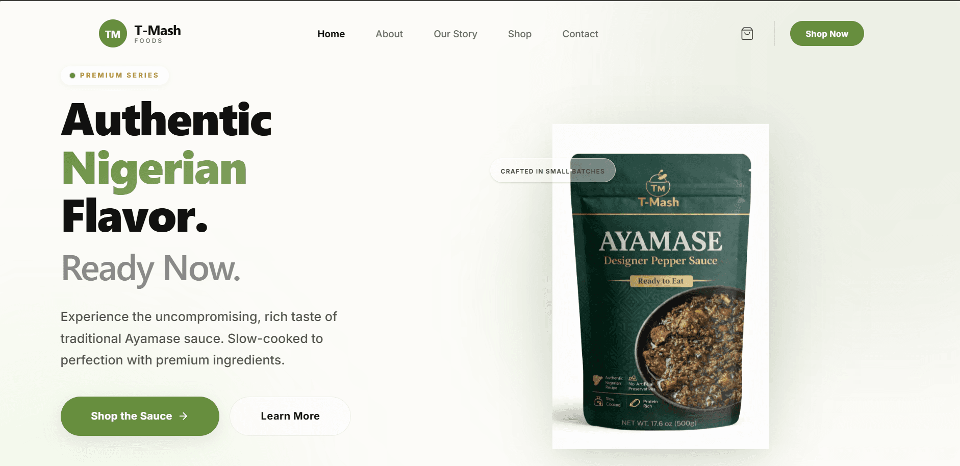 T-Mash Foods website